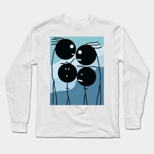 Stick Figure Family Long Sleeve T-Shirt